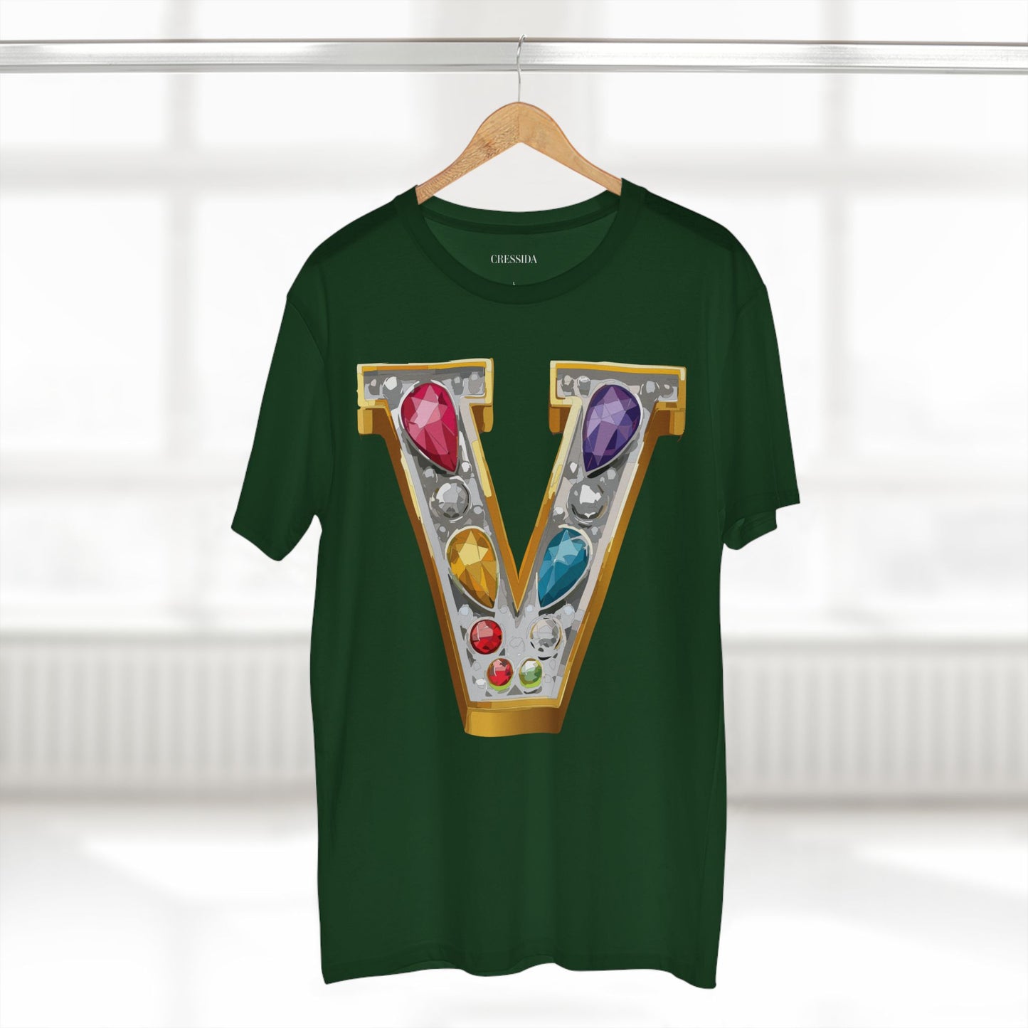 Letter Shirt, Shirt with Letters, Tee Shirt with Gold Letters