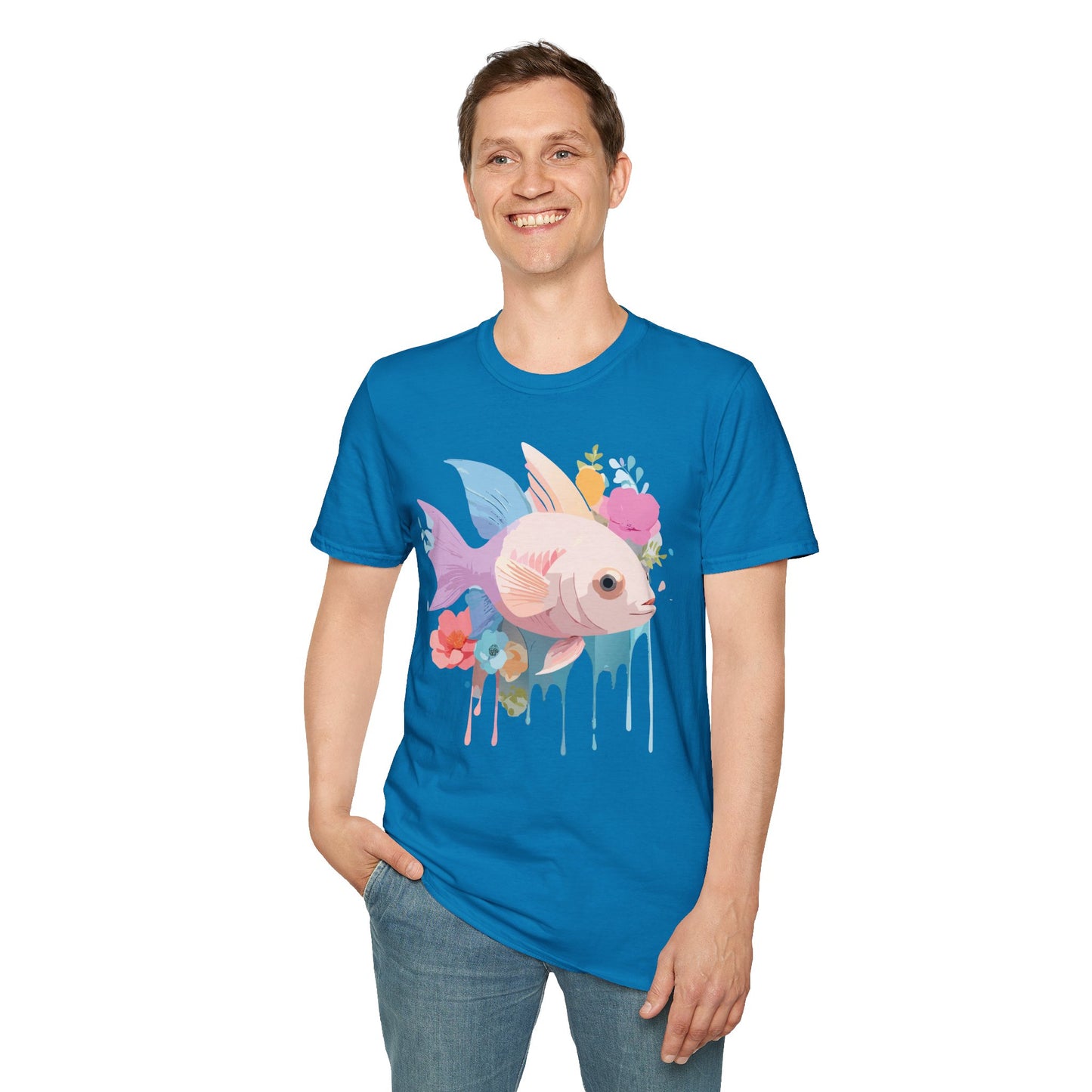 Fish Art Design Shirt, T Shirt with Fish, Graphic Shirt, Tee Shirt with Graphic Design, Shirt with Fish Graphic Art
