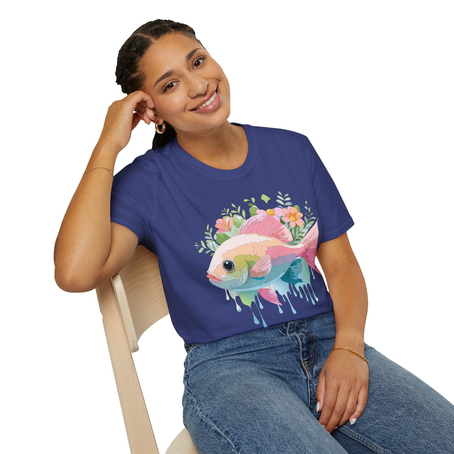 Fish Art Design Shirt, T Shirt with Fish, Graphic Shirt, Tee Shirt with Graphic Design, Shirt with Fish Graphic Art