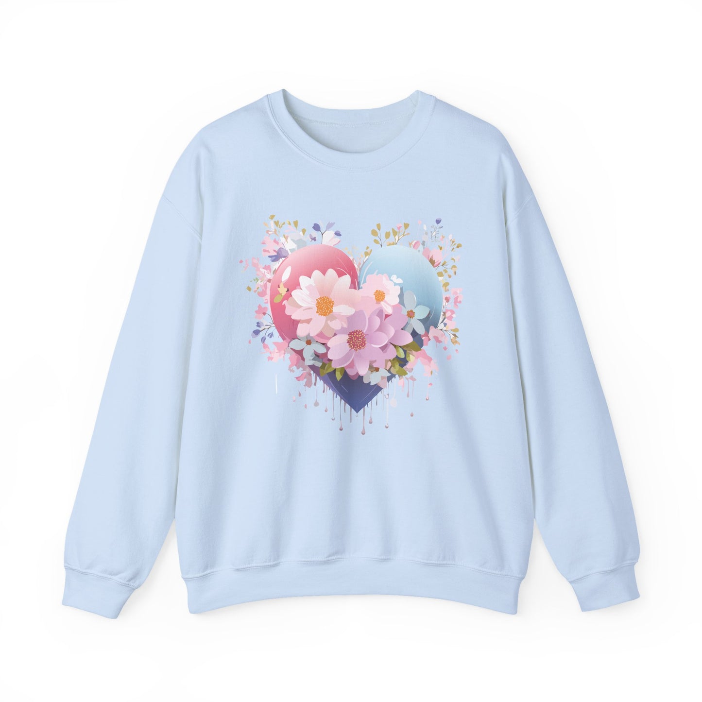 Floral Heart Sweatshirt, Floral Love Sweatshirt, Valentine's Day Sweatshirt, Heart Floral Sweatshirt