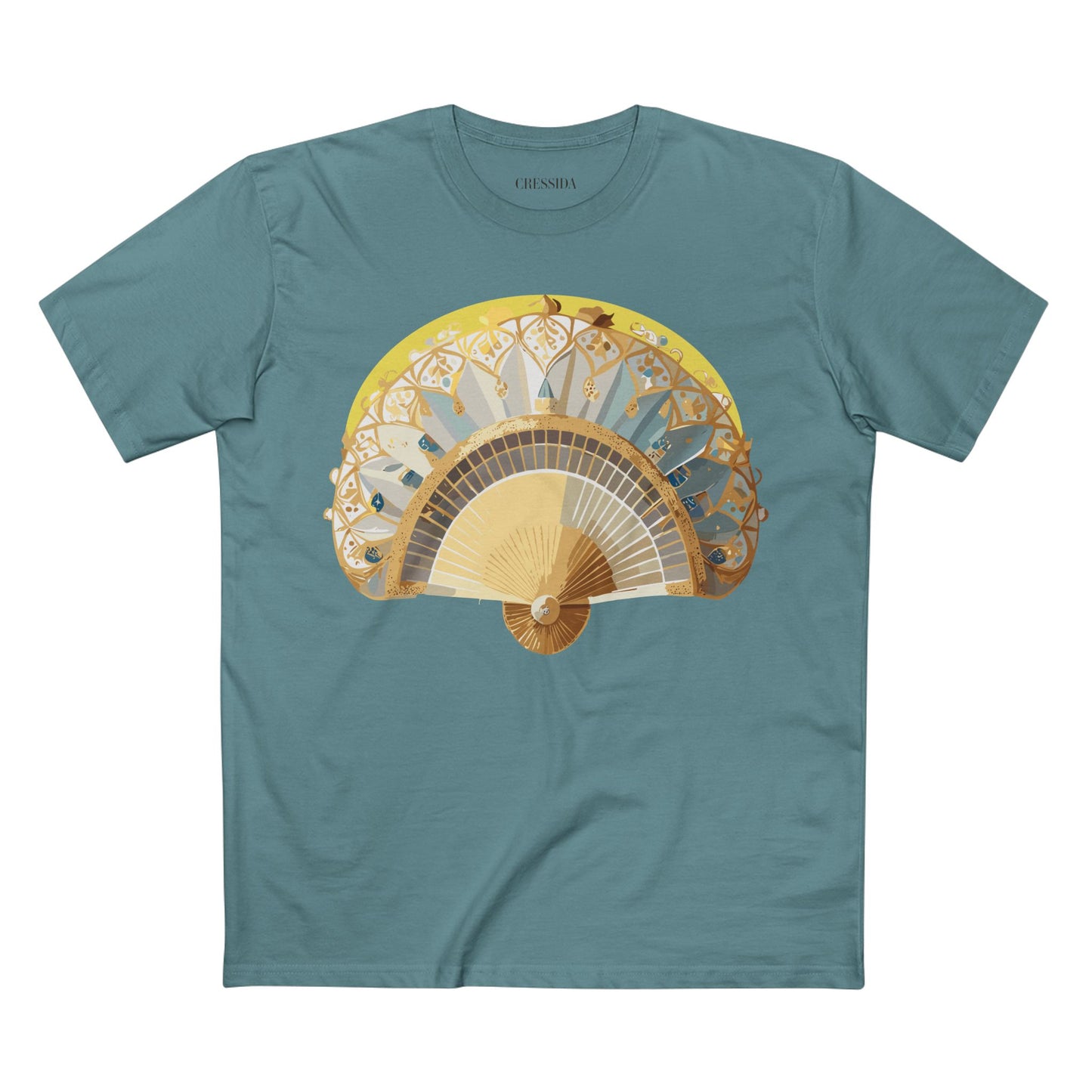 Fan shirt, Shirt with Fan, Tee Shirt with Antique Fan