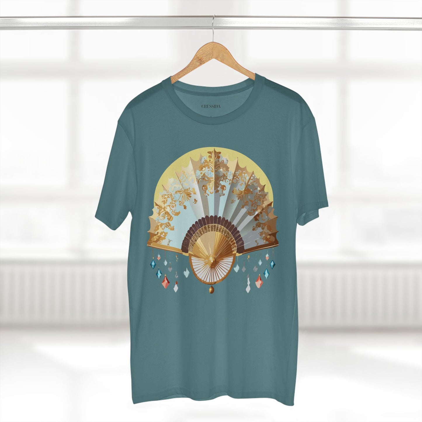 Fan shirt, Shirt with Fan, Tee Shirt with Antique Fan