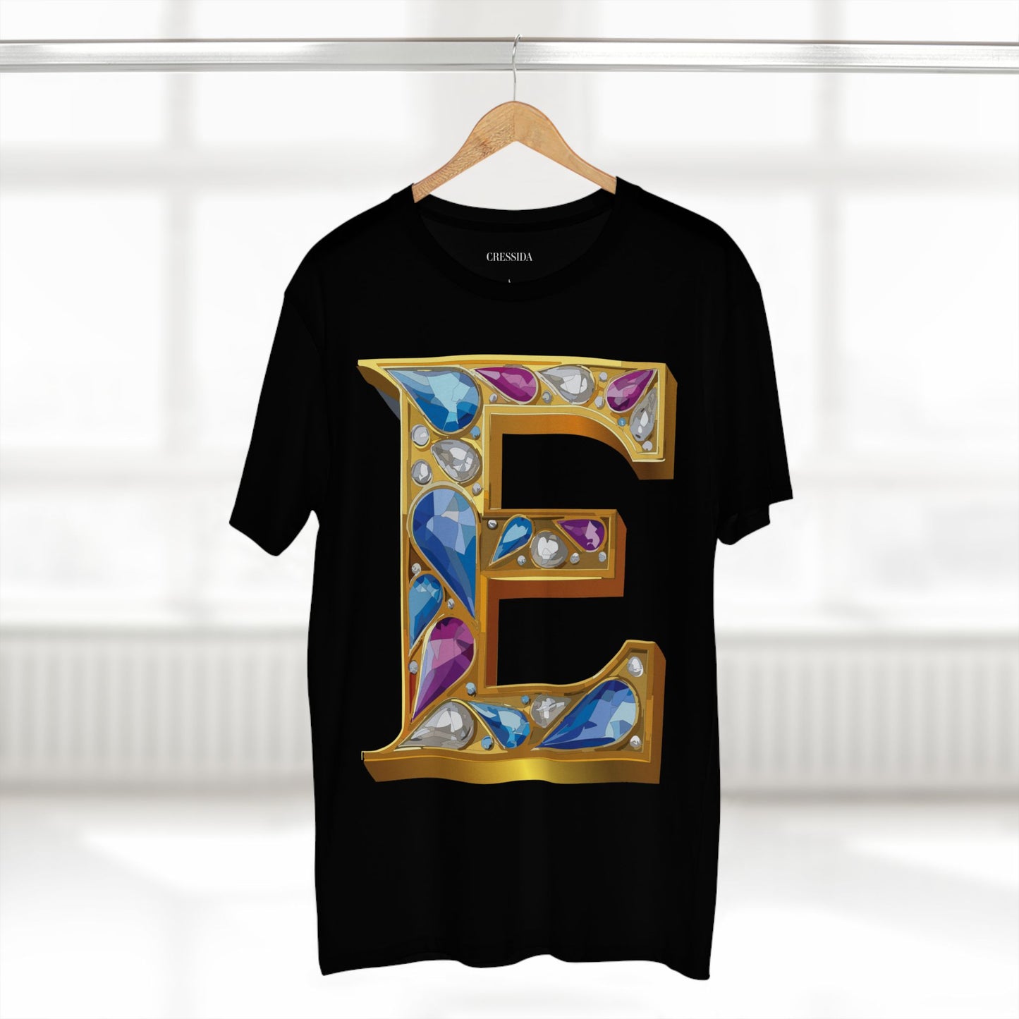 Letter Shirt, Shirt with Letters, Tee Shirt with Gold Letters