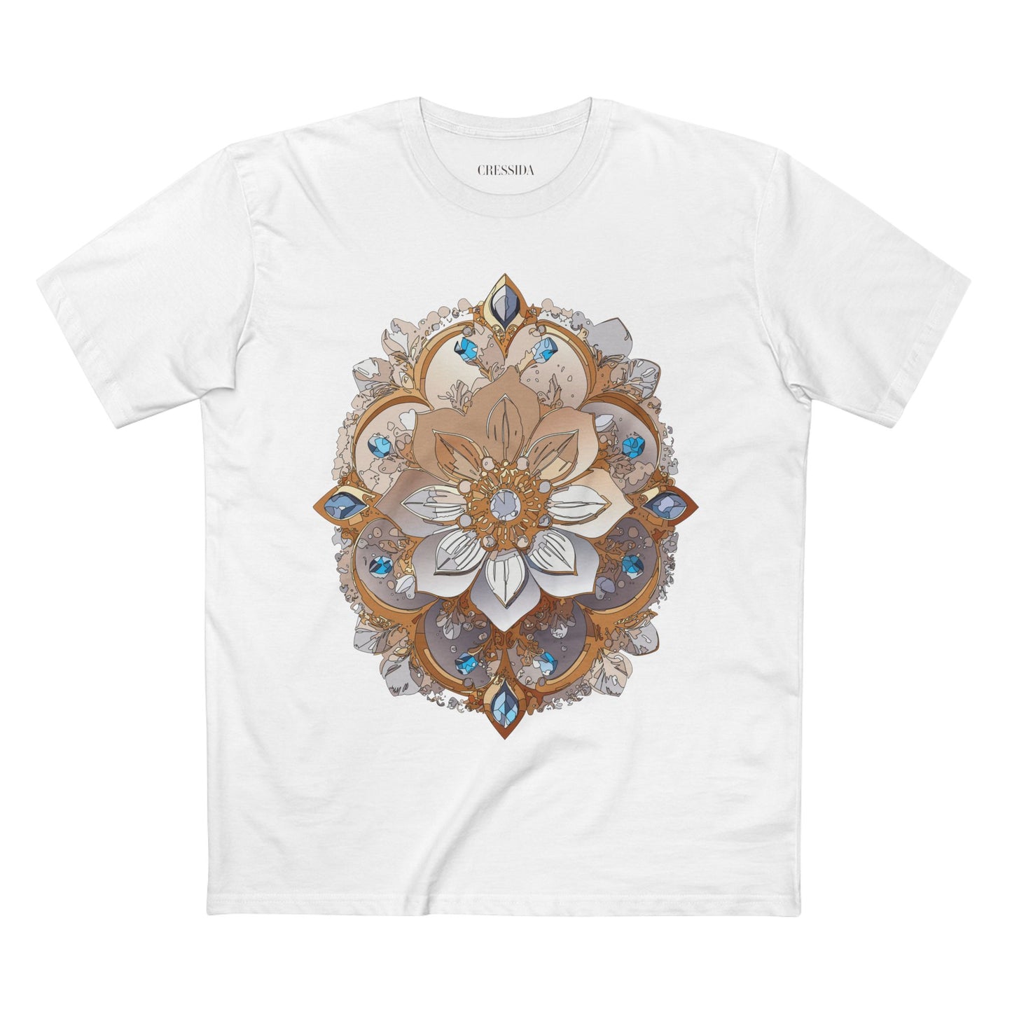 Floral Shirt, Shirt with Flower, Tee Shirt with Antique Flower