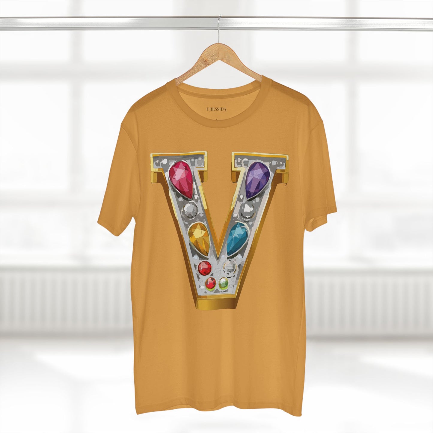 Letter Shirt, Shirt with Letters, Tee Shirt with Gold Letters