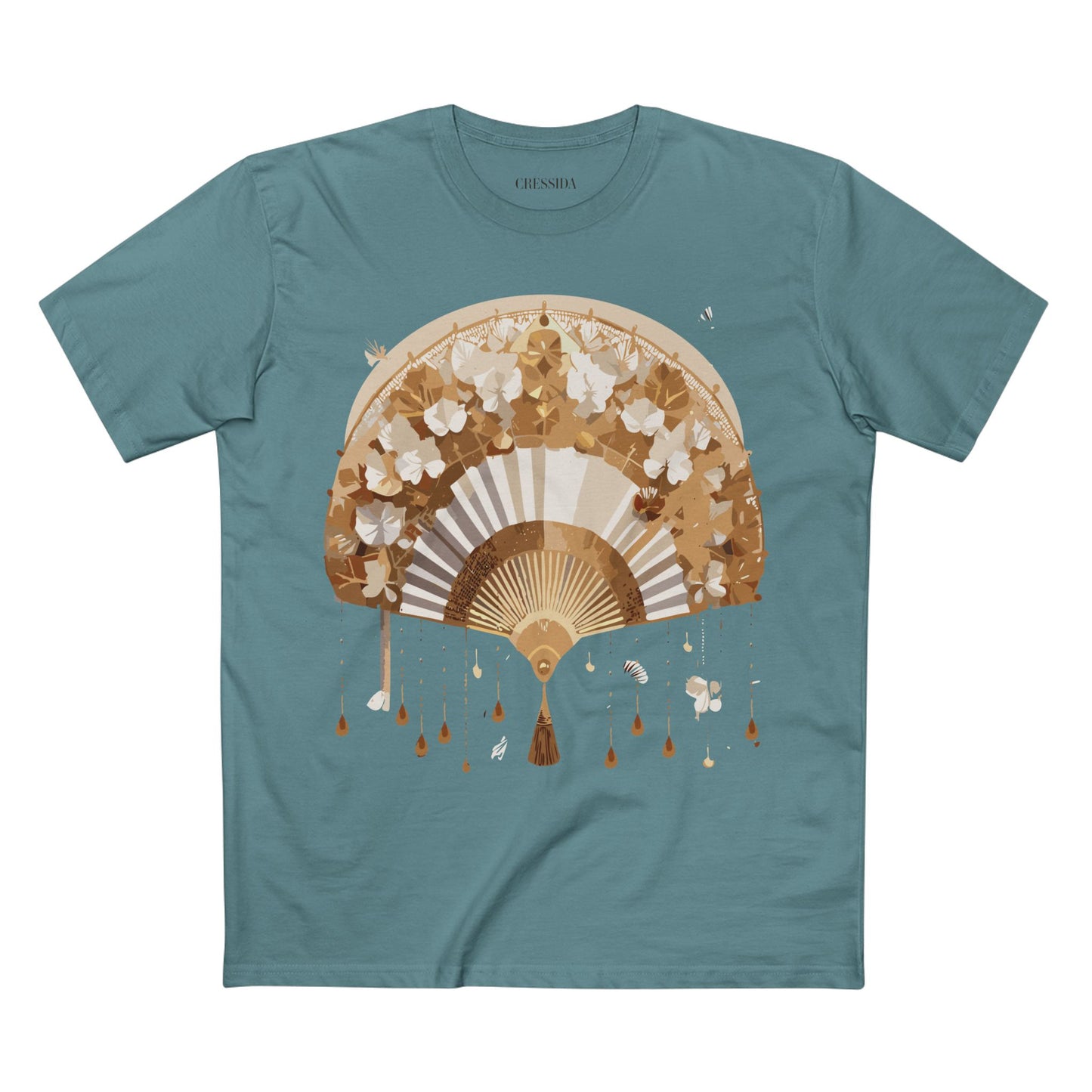 Fan shirt, Shirt with Fan, Tee Shirt with Antique Fan