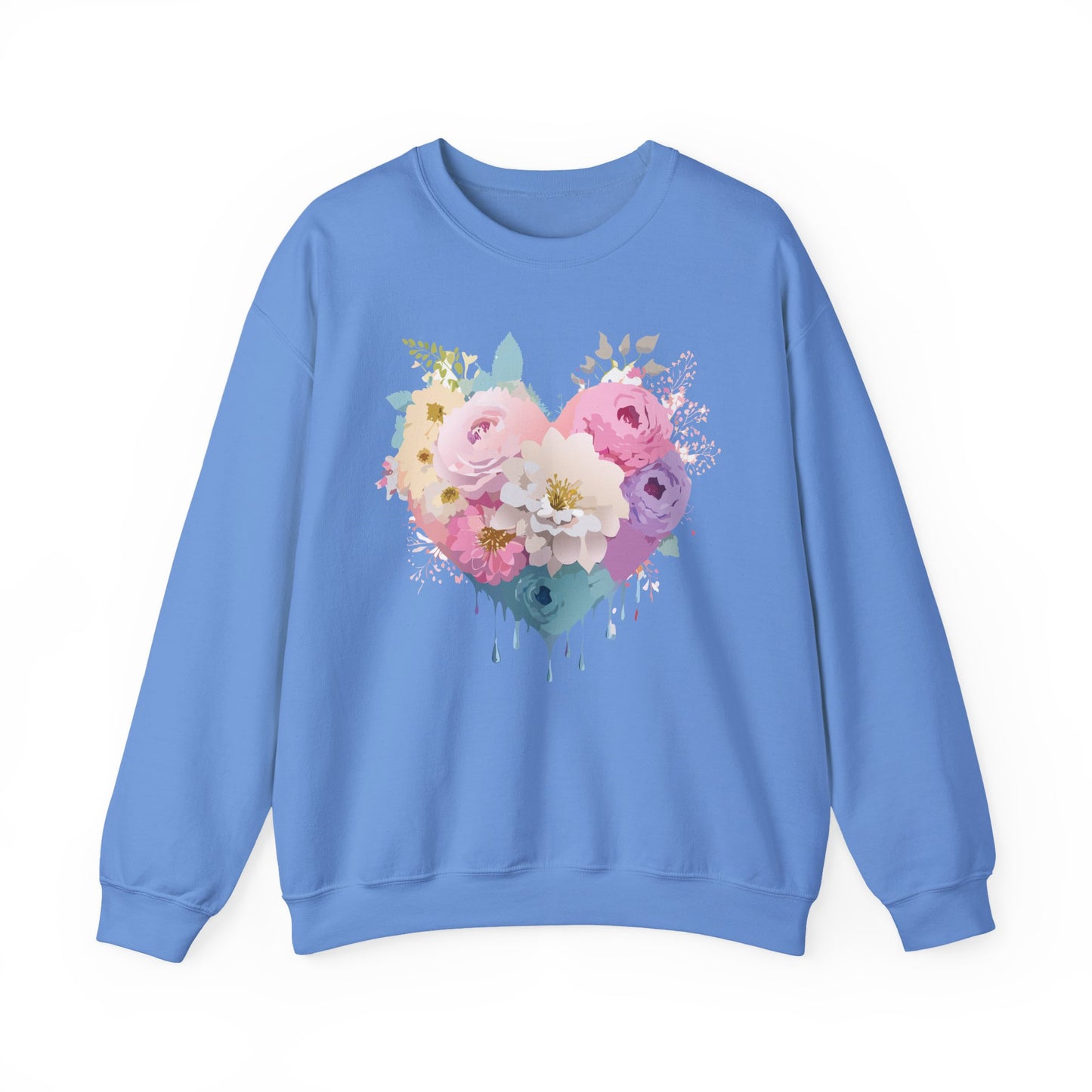 Floral Heart Sweatshirt, Floral Love Sweatshirt, Valentine's Day Sweatshirt, Heart Floral Sweatshirt