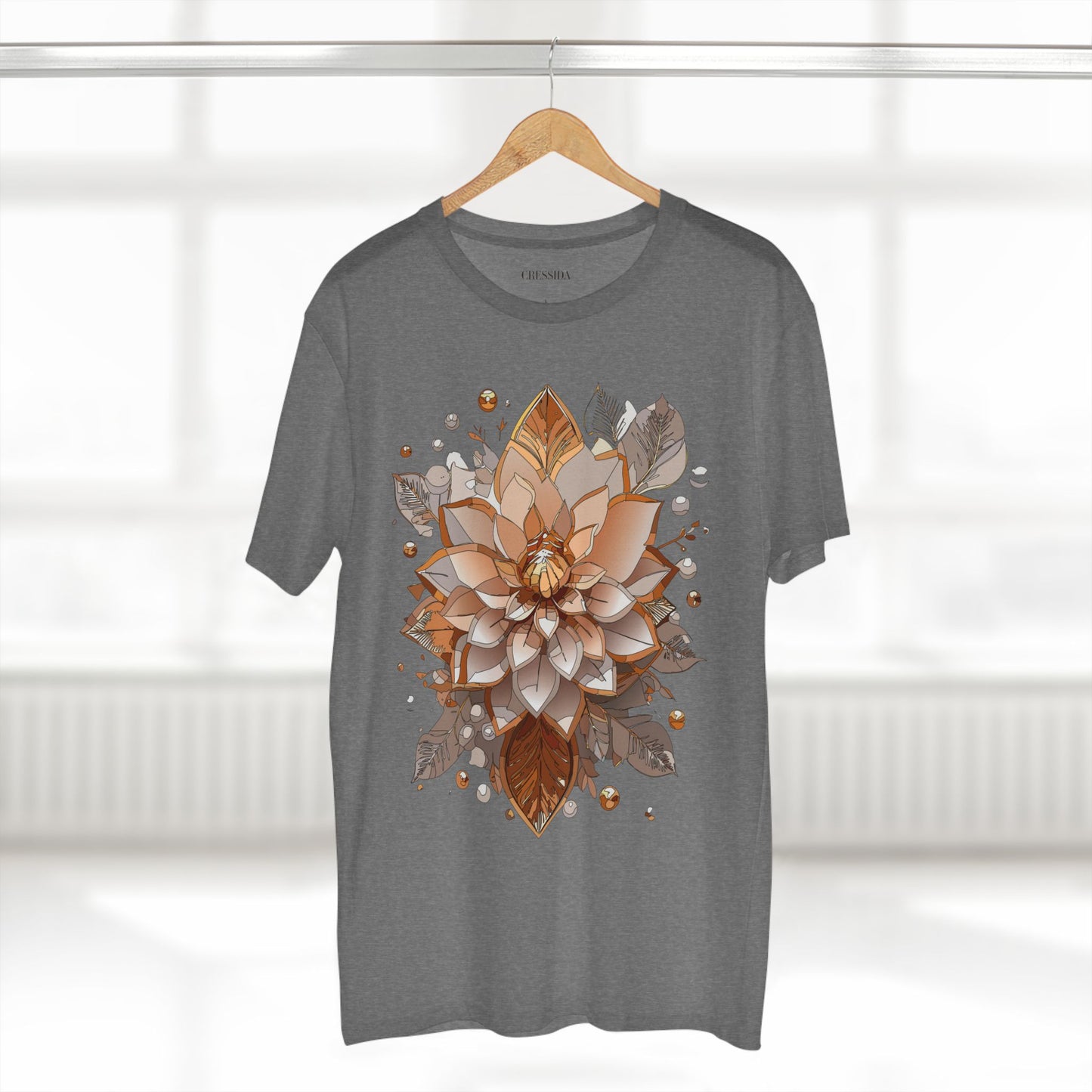Floral Shirt, Shirt with Flower, Tee Shirt with Antique Flower