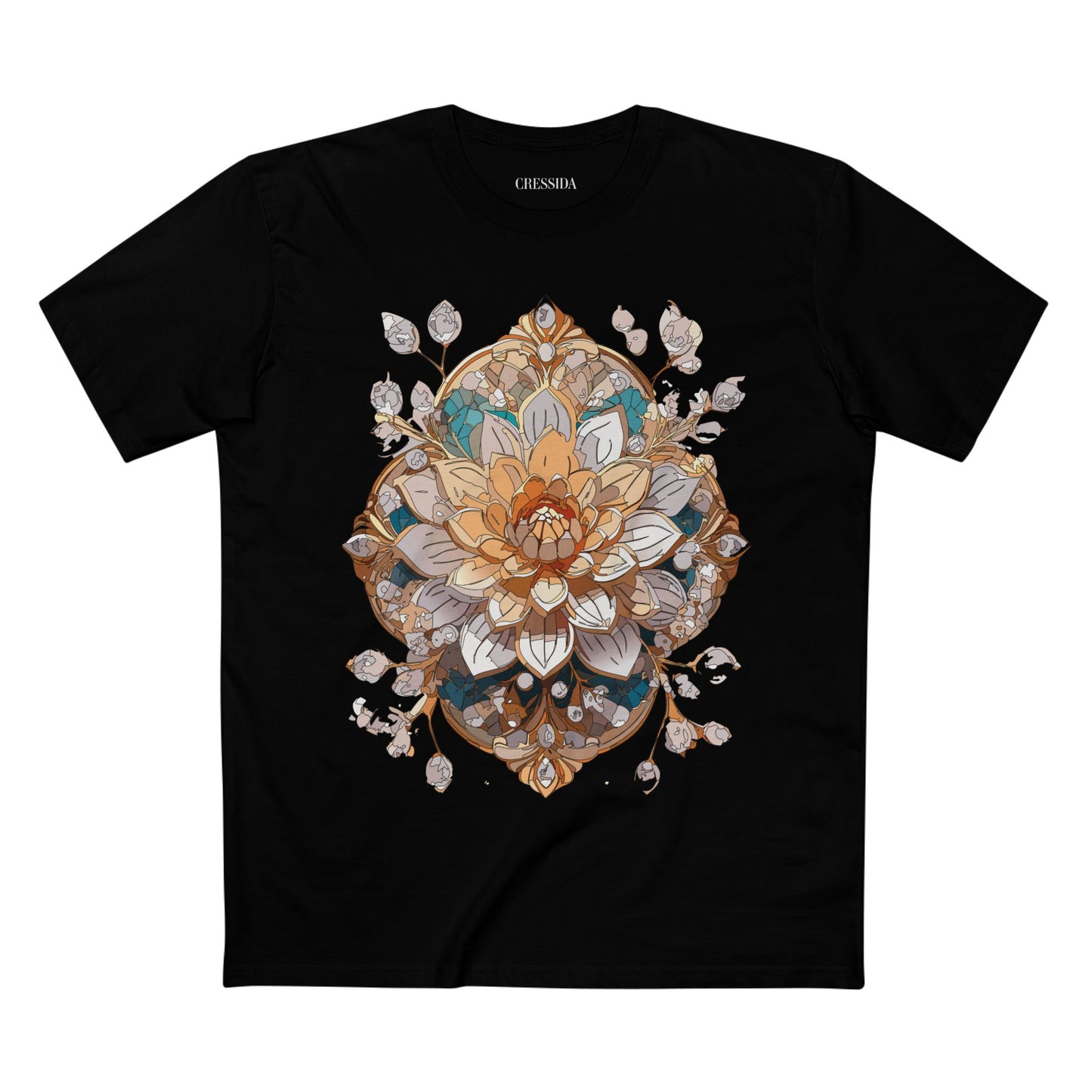 Floral Shirt, Shirt with Flower, Tee Shirt with Antique Flower