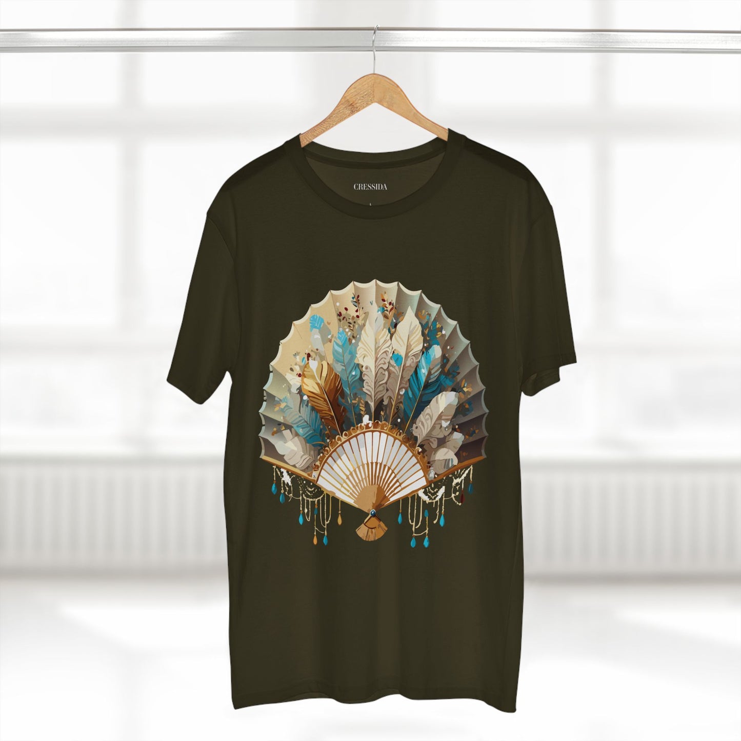 Fan shirt, Shirt with Fan, Tee Shirt with Antique Fan