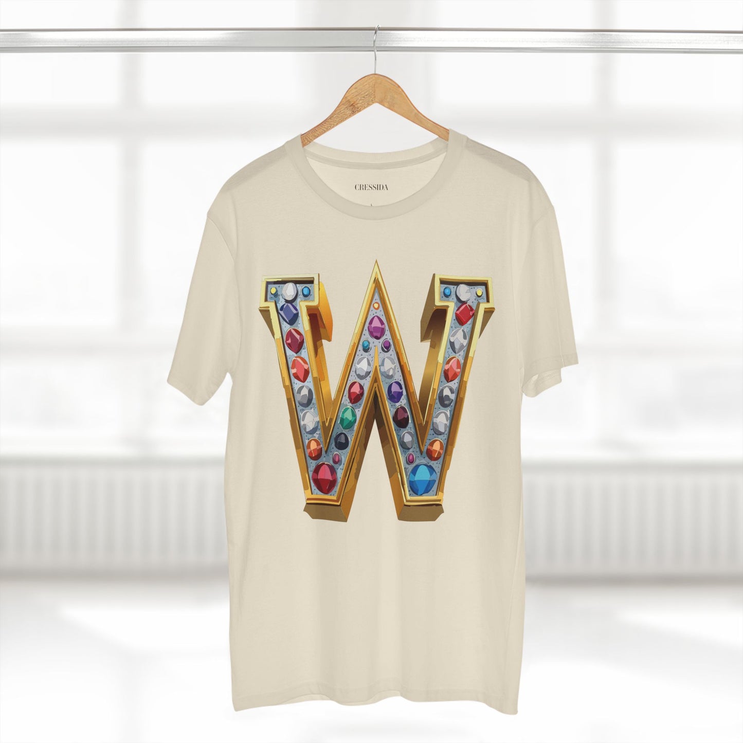 Letter Shirt, Shirt with Letters, Tee Shirt with Gold Letters