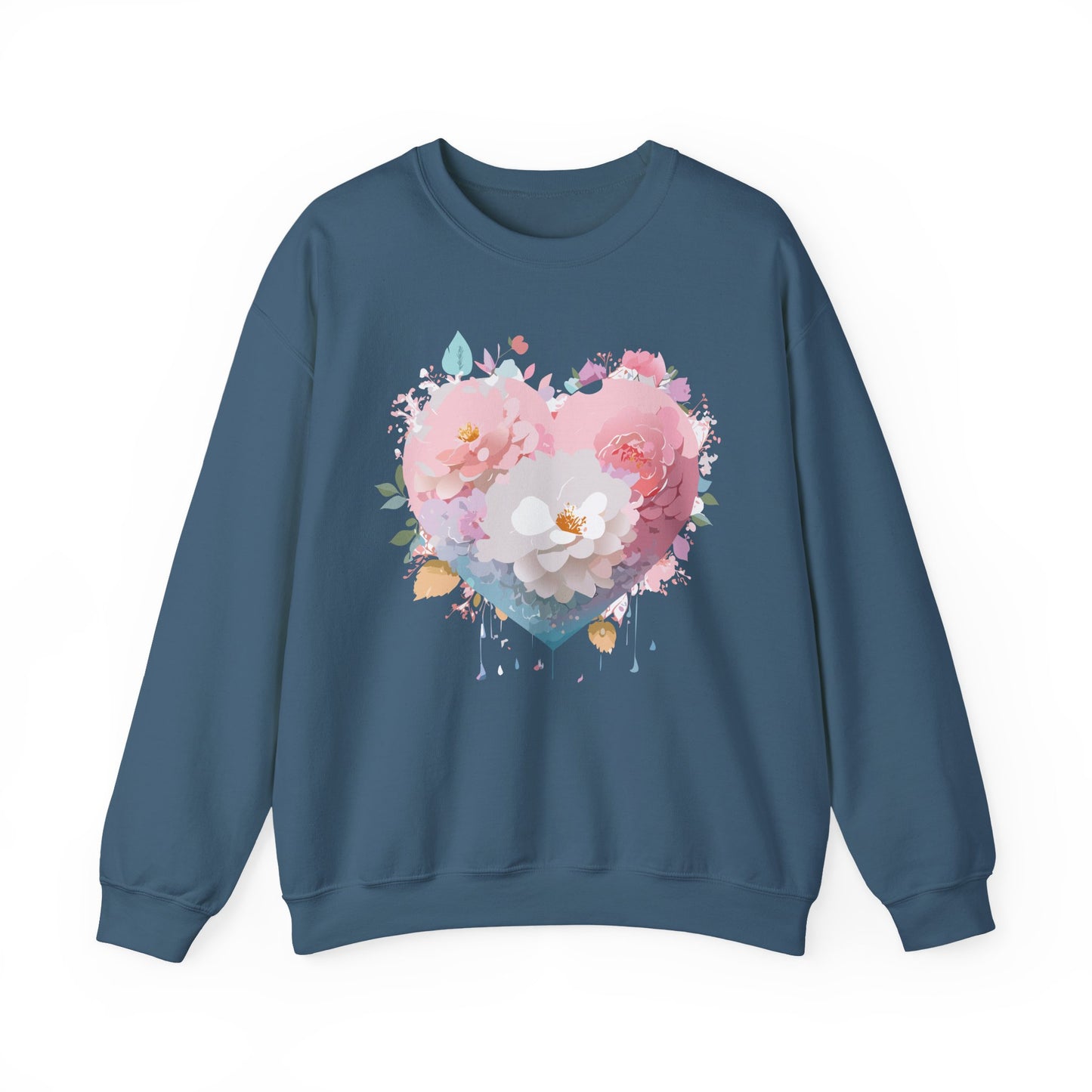 Floral Heart Sweatshirt, Floral Love Sweatshirt, Valentine's Day Sweatshirt, Heart Floral Sweatshirt