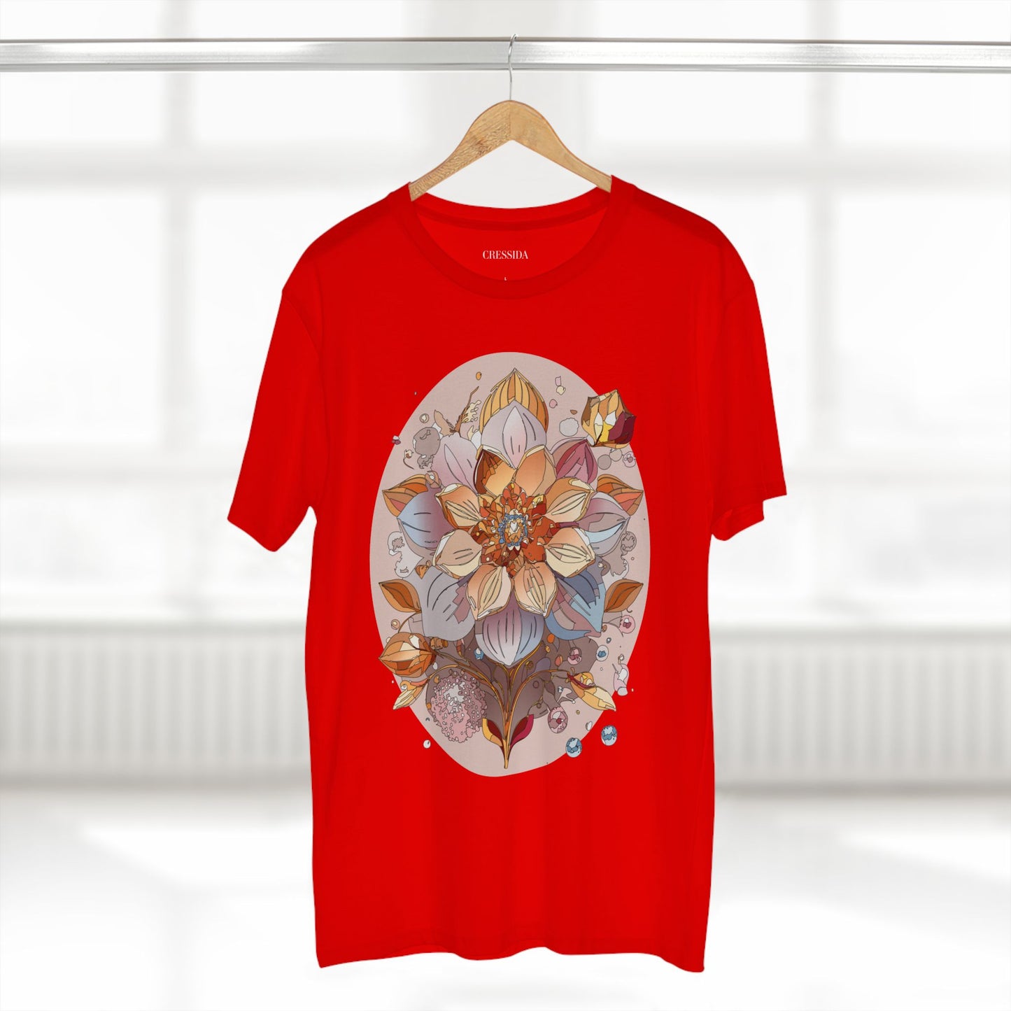 Floral Shirt, Shirt with Flower, Tee Shirt with Antique Flower