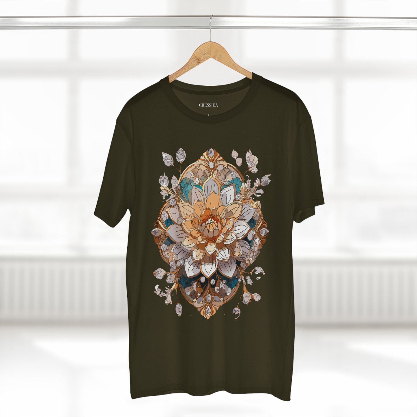 Floral Shirt, Shirt with Flower, Tee Shirt with Antique Flower