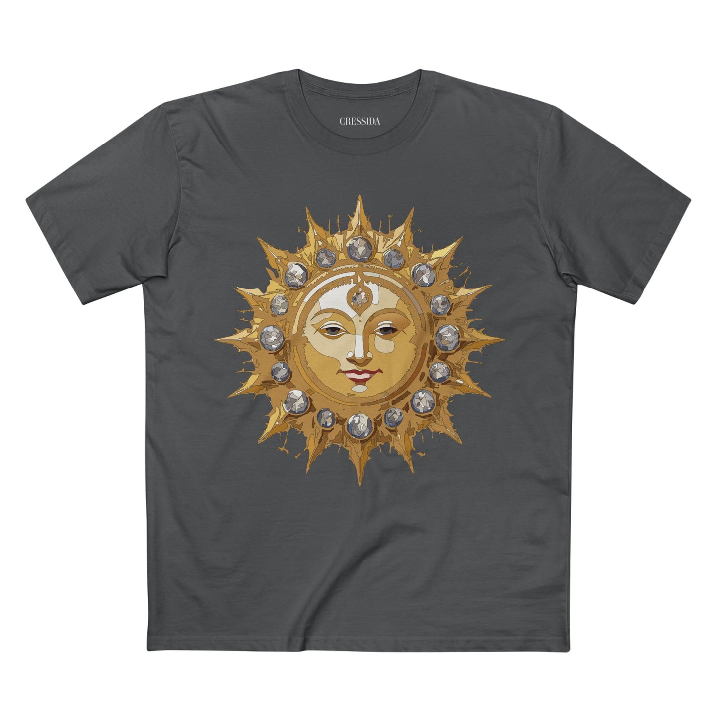 Sun Shirt, Shirt with Sun, Tee Shirt with Gold Sun