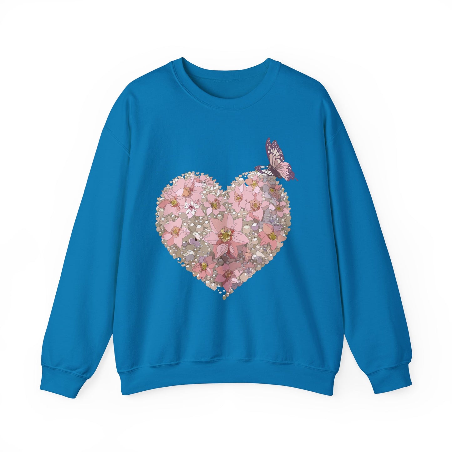 Floral Heart Sweatshirt, Floral Love Sweatshirt, Valentine's Day Sweatshirt, Heart Floral Sweatshirt