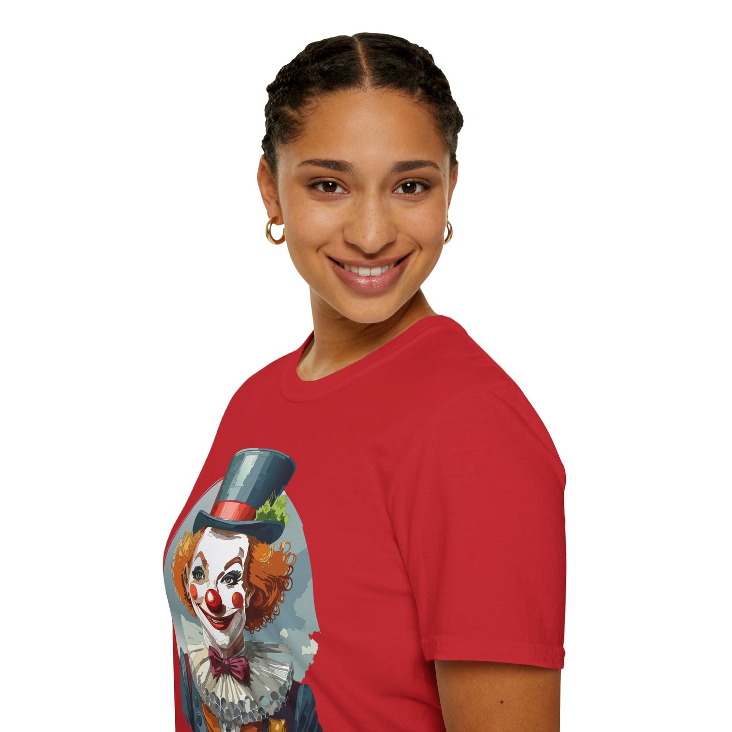 Clown Shirt, T Shirt with Clown, Funny Man Shirt, Tee Shirt with Funny Man, Circus Shirt, Shirt with Circus, Scary Man Shirt, Shirt with Scary Man