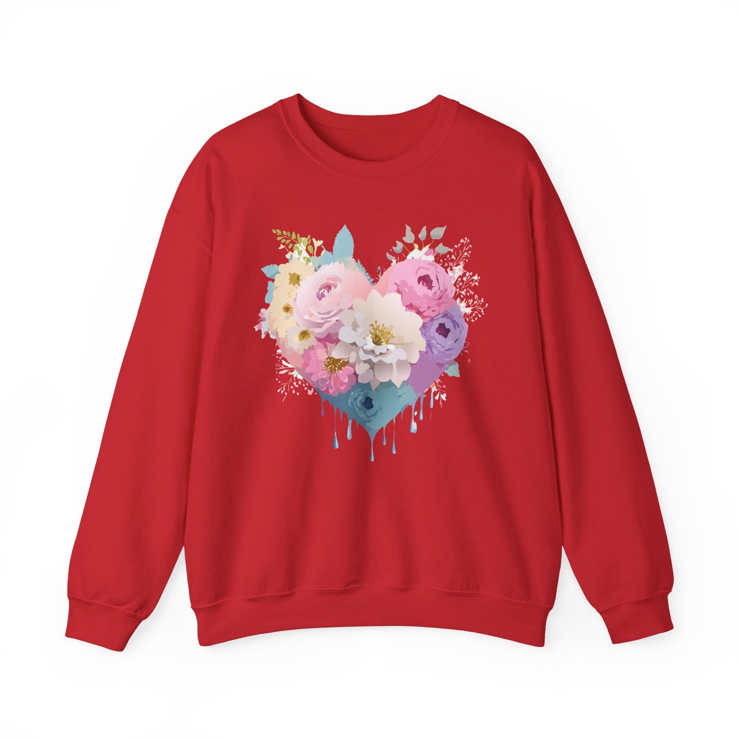 Floral Heart Sweatshirt, Floral Love Sweatshirt, Valentine's Day Sweatshirt, Heart Floral Sweatshirt