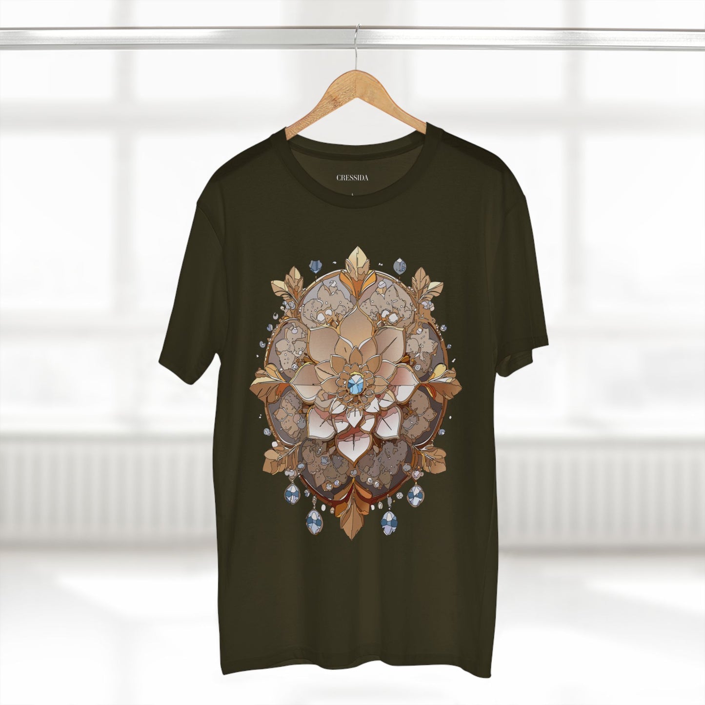 Floral Shirt, Shirt with Flower, Tee Shirt with Antique Flower