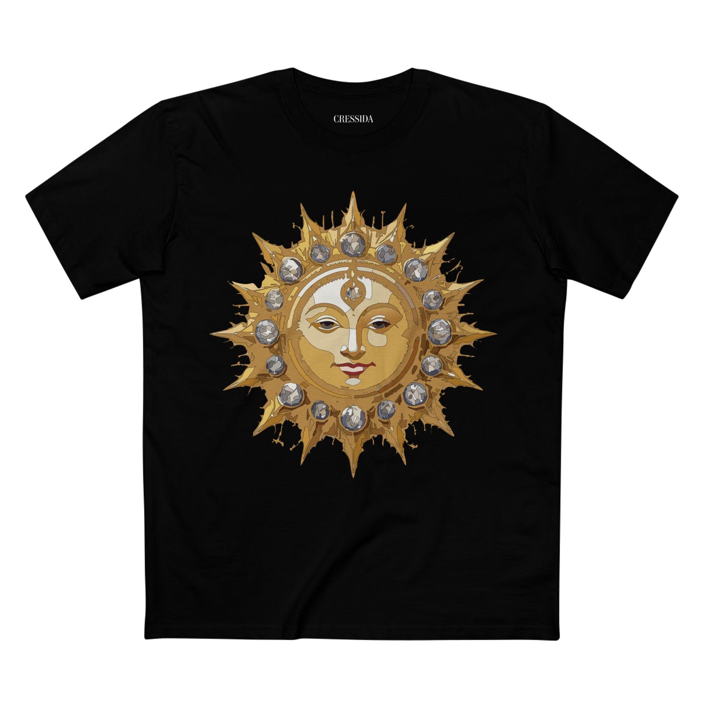 Sun Shirt, Shirt with Sun, Tee Shirt with Gold Sun