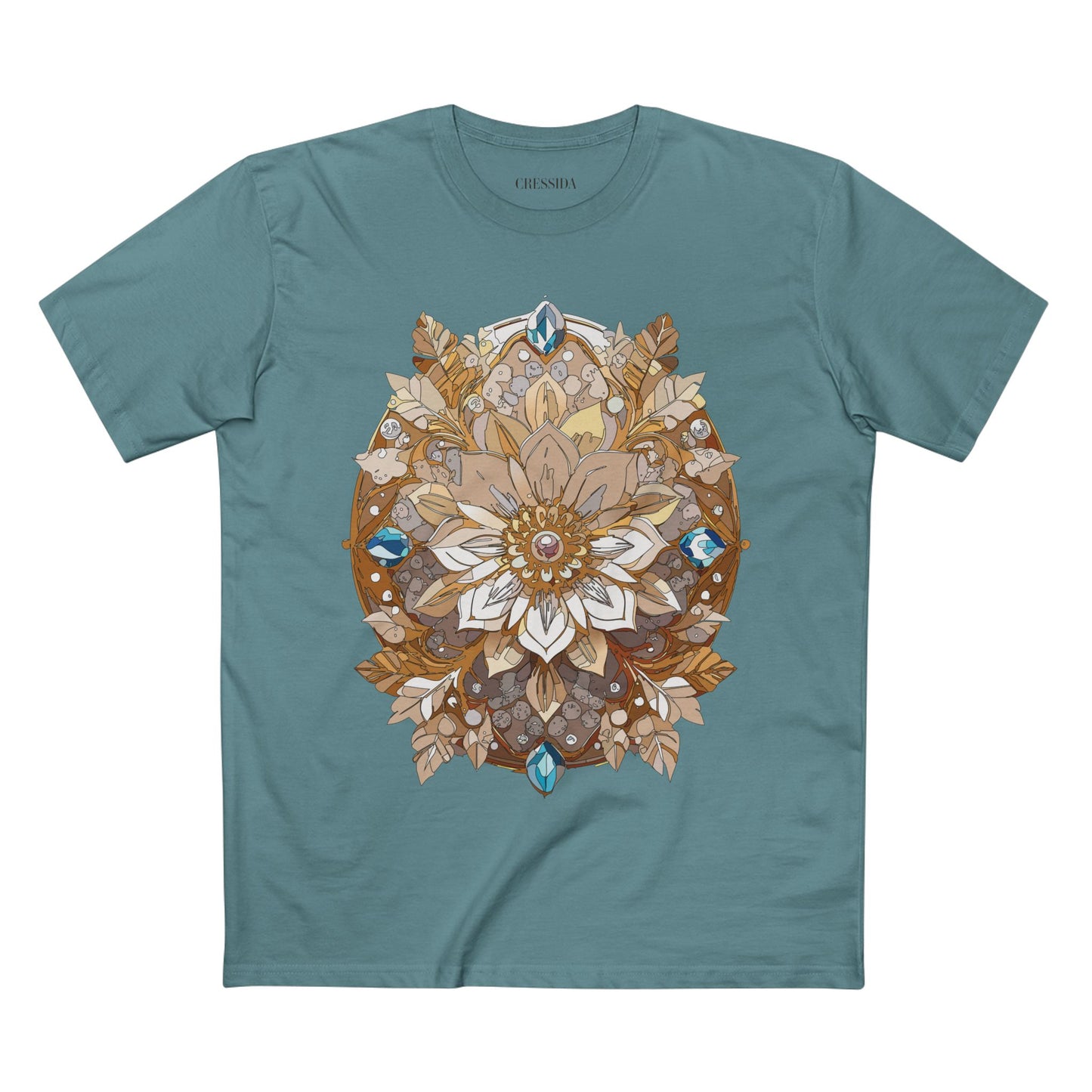 Floral Shirt, Shirt with Flower, Tee Shirt with Antique Flower