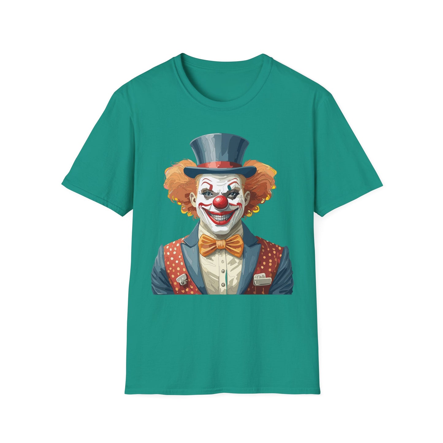 Clown Shirt, T Shirt with Clown, Funny Man Shirt, Tee Shirt with Funny Man, Circus Shirt, Shirt with Circus, Scary Man Shirt, Shirt with Scary Man
