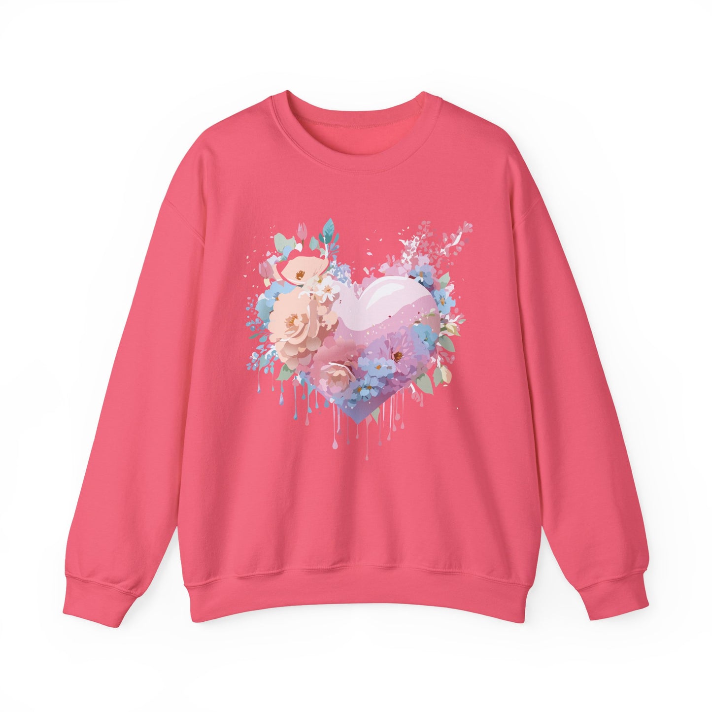 Floral Heart Sweatshirt, Floral Love Sweatshirt, Valentine's Day Sweatshirt, Heart Floral Sweatshirt