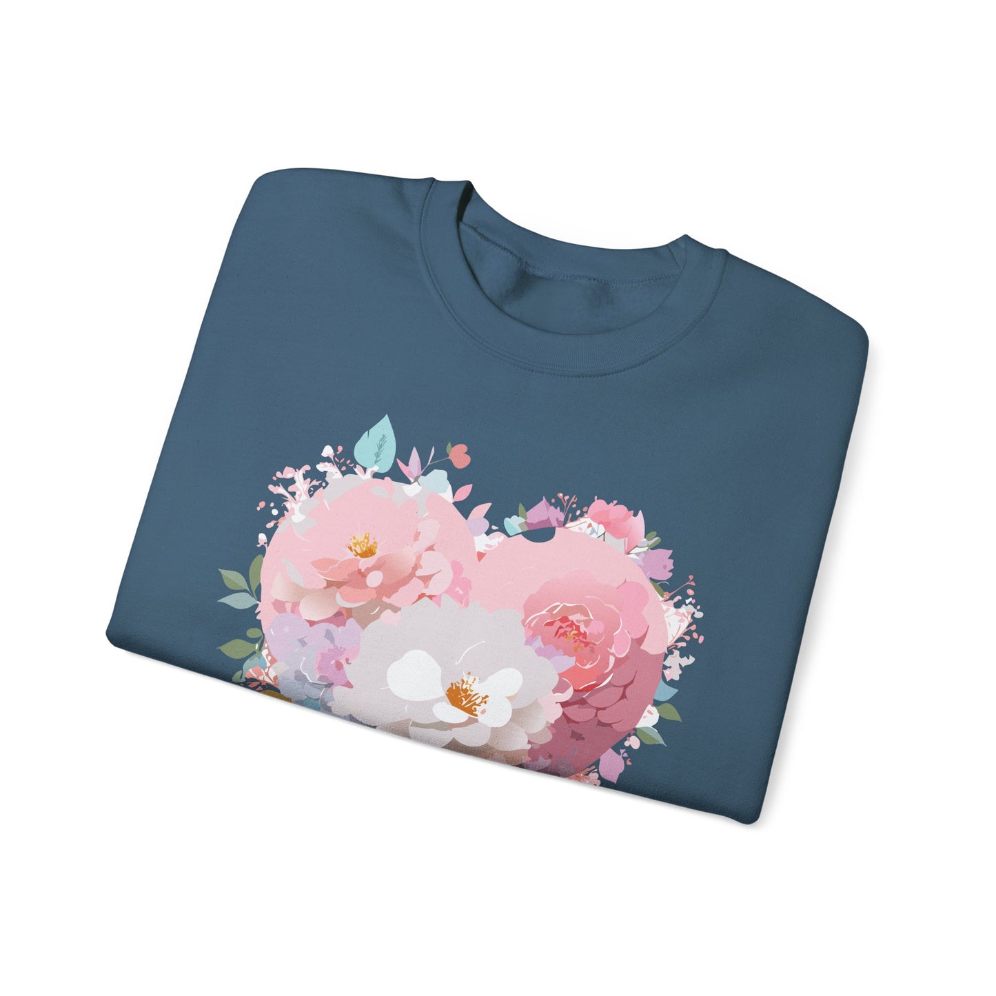 Floral Heart Sweatshirt, Floral Love Sweatshirt, Valentine's Day Sweatshirt, Heart Floral Sweatshirt