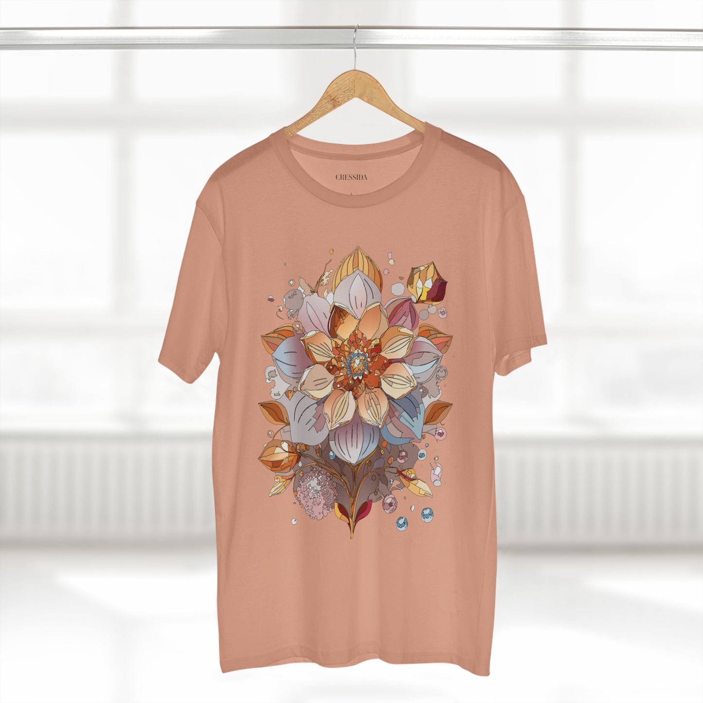 Floral Shirt, Shirt with Flower, Tee Shirt with Antique Flower