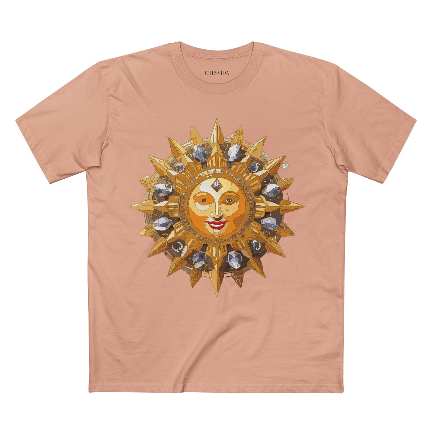 Sun Shirt, Shirt with Sun, Tee Shirt with Gold Sun