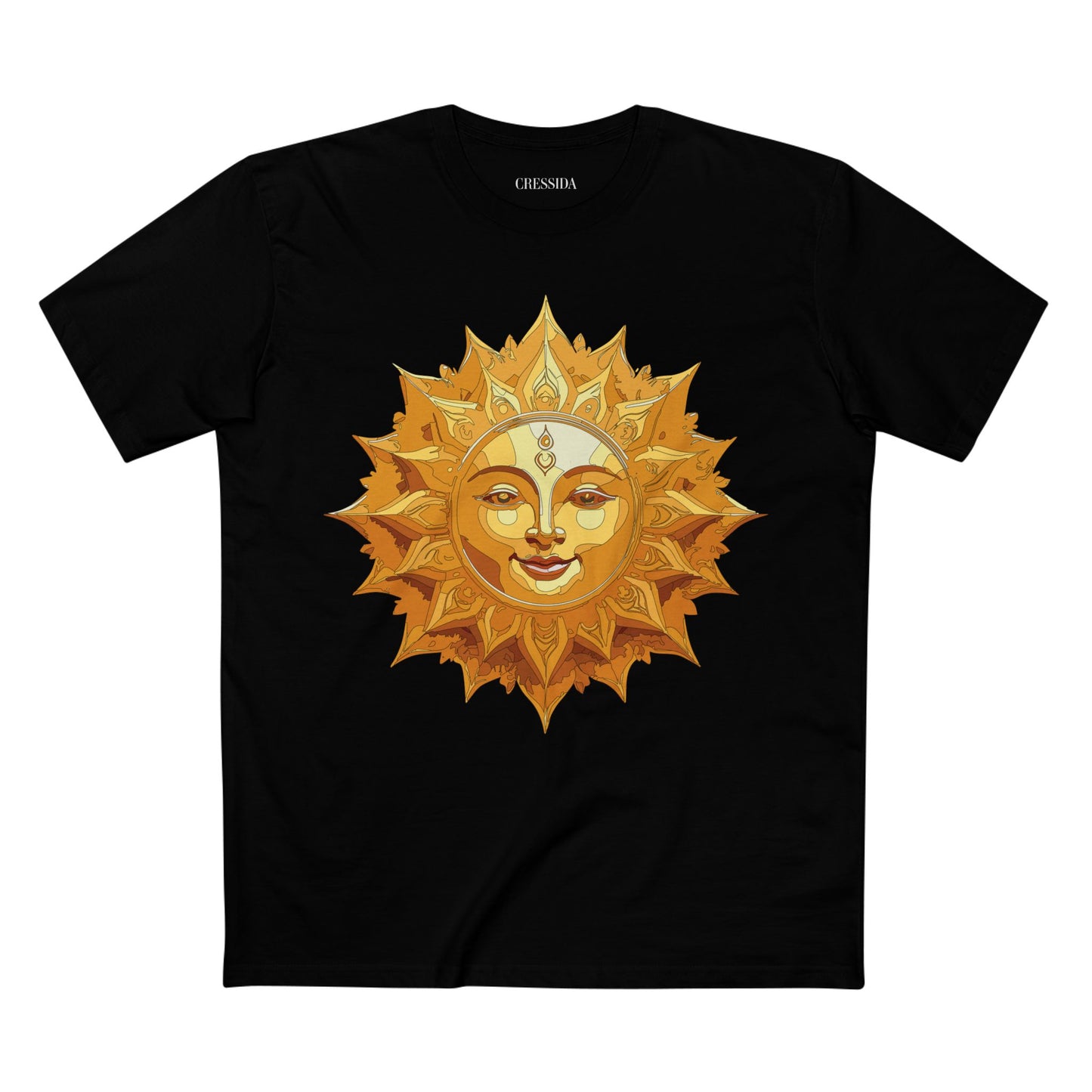 Sun Shirt, Shirt with Sun, Tee Shirt with Gold Sun