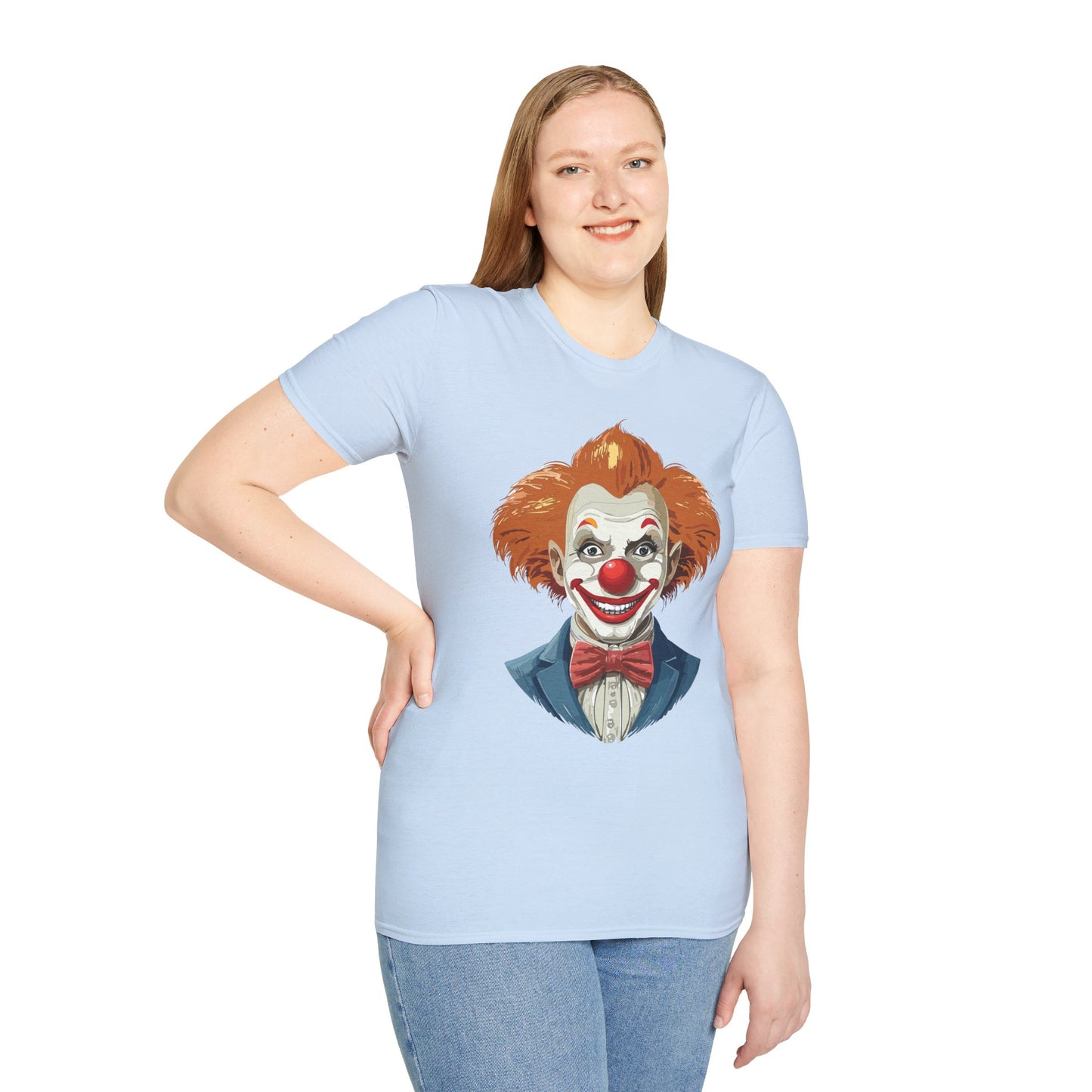 Clown Shirt, T Shirt with Clown, Funny Man Shirt, Tee Shirt with Funny Man, Circus Shirt, Shirt with Circus, Scary Man Shirt, Shirt with Scary Man