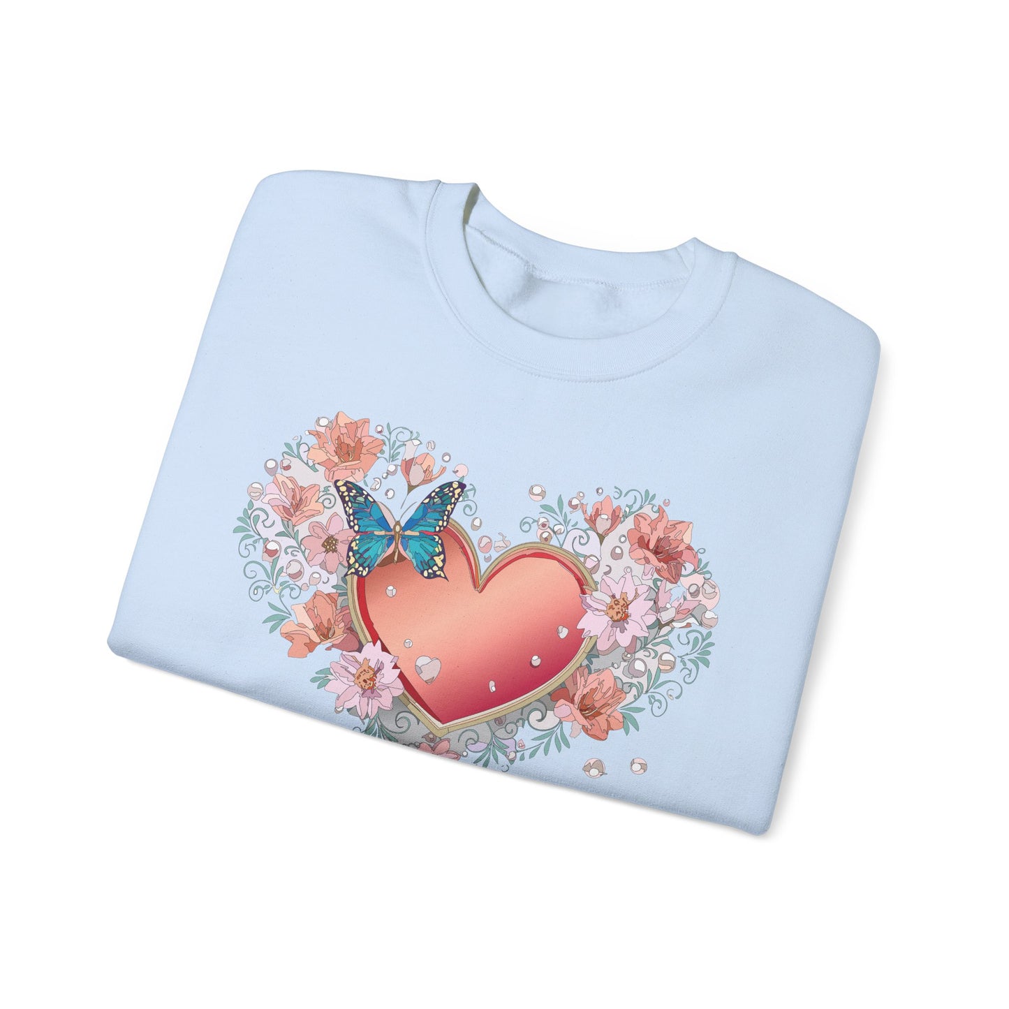 Floral Heart Sweatshirt, Floral Love Sweatshirt, Valentine's Day Sweatshirt, Heart Floral Sweatshirt