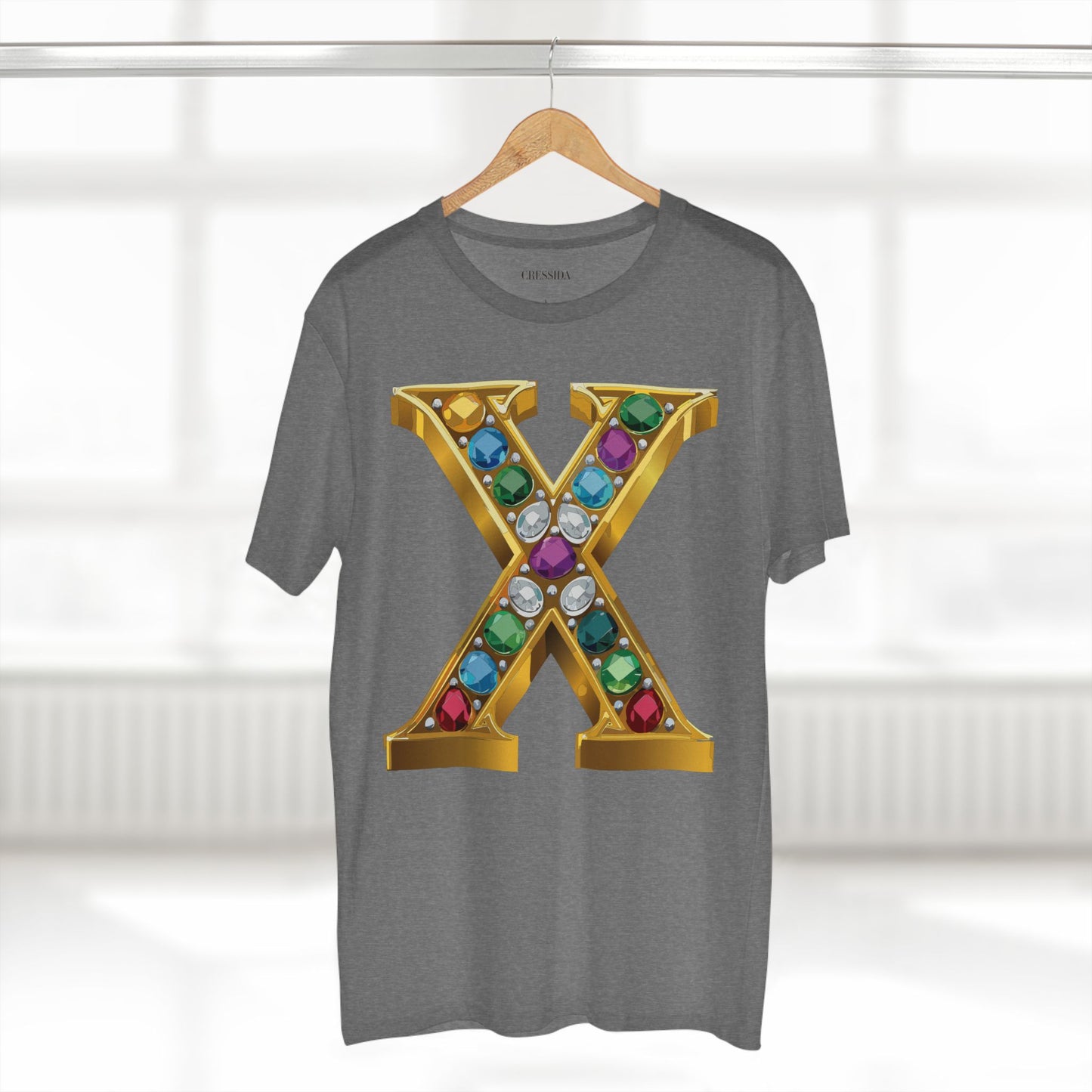 Letter Shirt, Shirt with Letters, Tee Shirt with Gold Letters