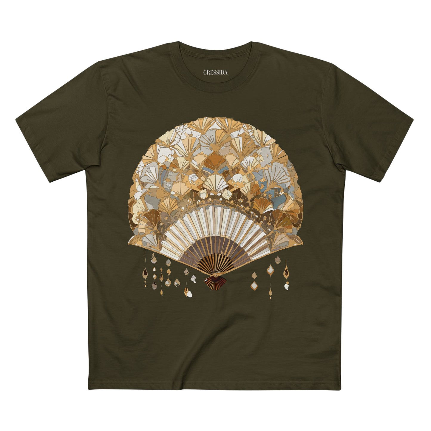 Fan shirt, Shirt with Fan, Tee Shirt with Antique Fan