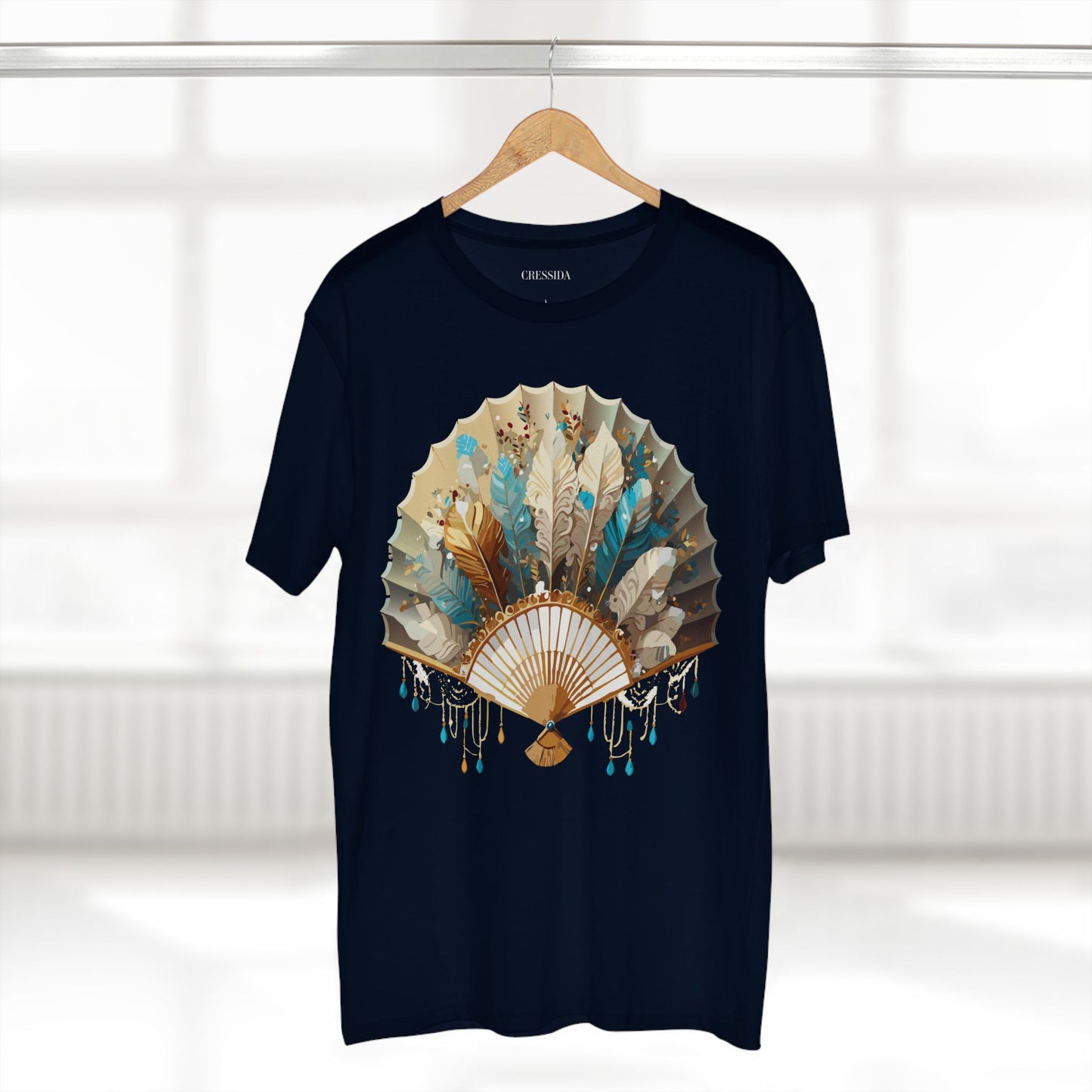 Fan shirt, Shirt with Fan, Tee Shirt with Antique Fan