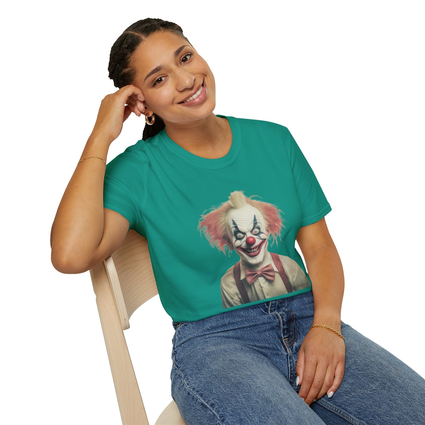 Clown Shirt, T Shirt with Clown, Funny Man Shirt, Tee Shirt with Funny Man, Circus Shirt, Shirt with Circus, Scary Man Shirt, Shirt with Scary Man