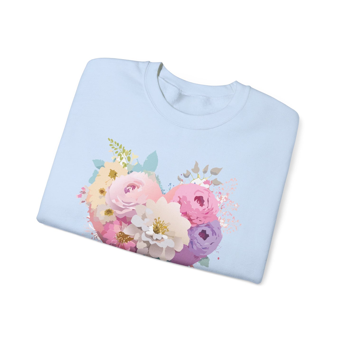 Floral Heart Sweatshirt, Floral Love Sweatshirt, Valentine's Day Sweatshirt, Heart Floral Sweatshirt