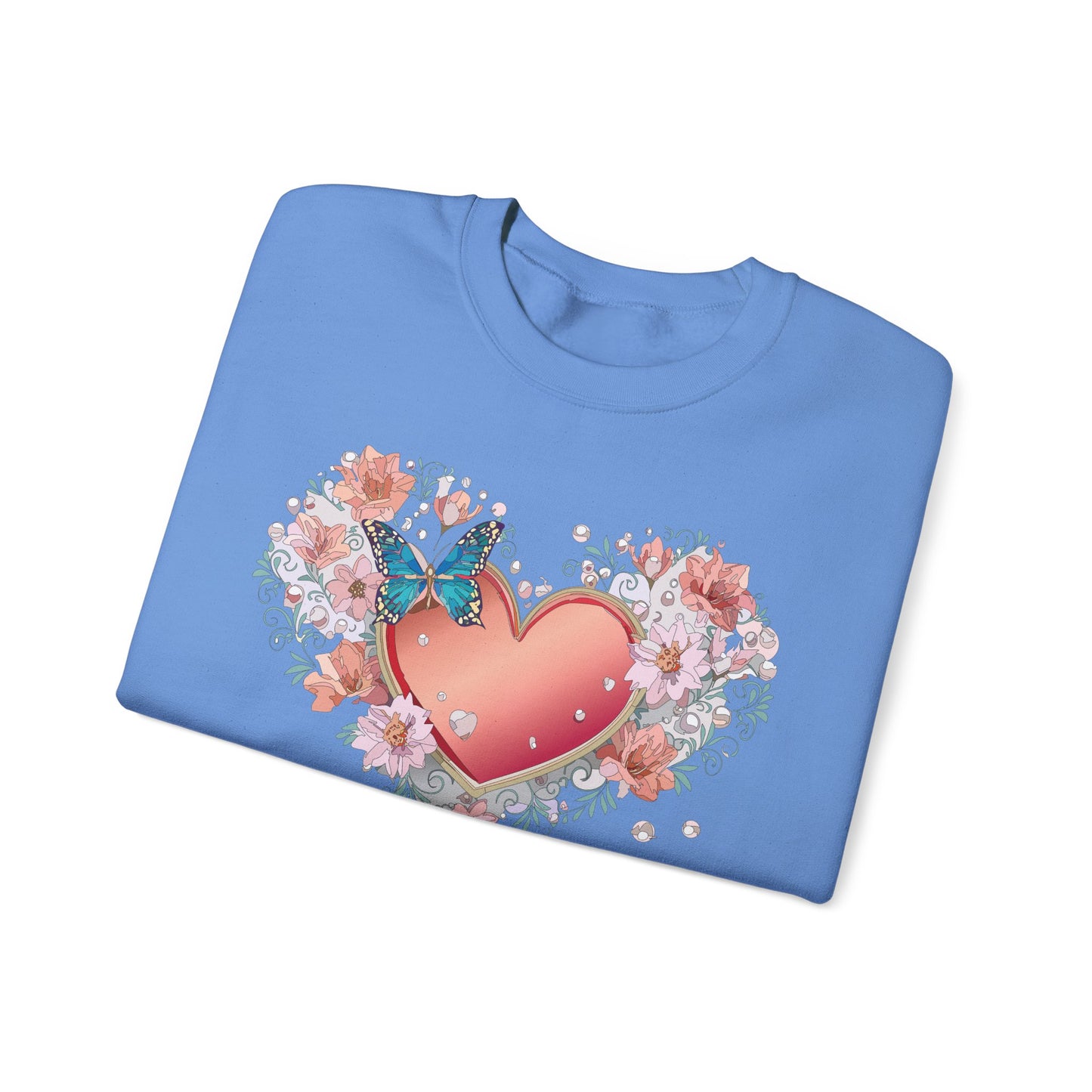 Floral Heart Sweatshirt, Floral Love Sweatshirt, Valentine's Day Sweatshirt, Heart Floral Sweatshirt