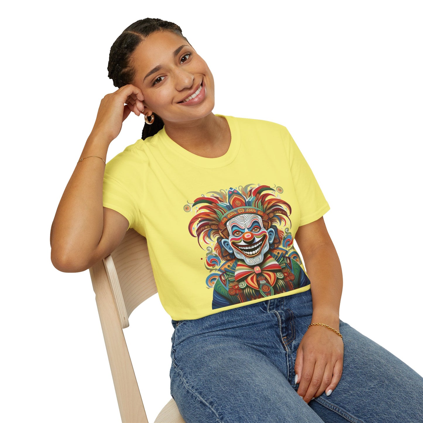 Clown Shirt, T Shirt with Clown, Funny Man Shirt, Tee Shirt with Funny Man, Circus Shirt, Shirt with Circus, Scary Man Shirt, Shirt with Scary Man