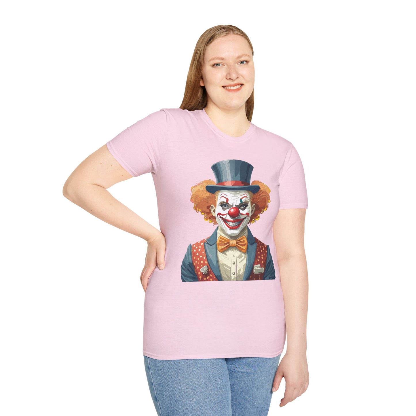 Clown Shirt, T Shirt with Clown, Funny Man Shirt, Tee Shirt with Funny Man, Circus Shirt, Shirt with Circus, Scary Man Shirt, Shirt with Scary Man