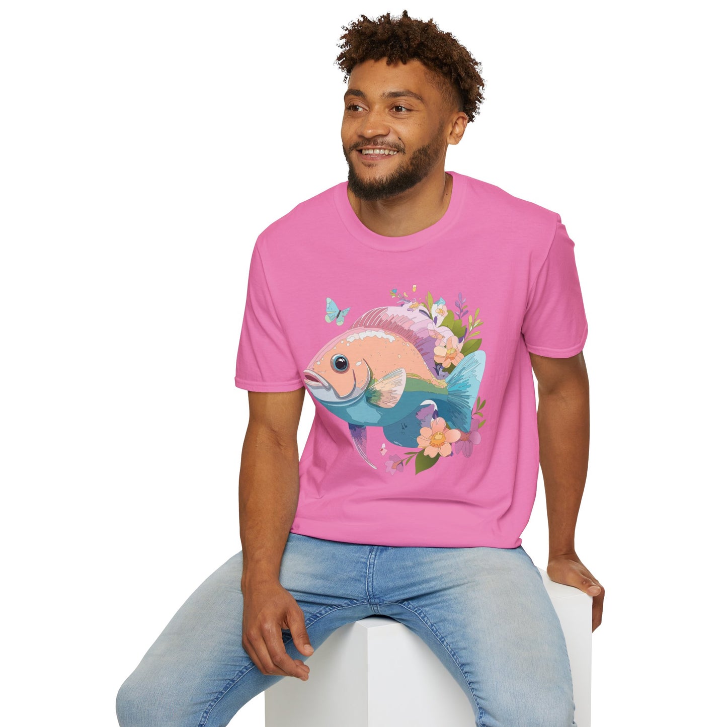 Fish Art Design Shirt, T Shirt with Fish, Graphic Shirt, Tee Shirt with Graphic Design, Shirt with Fish Graphic Art