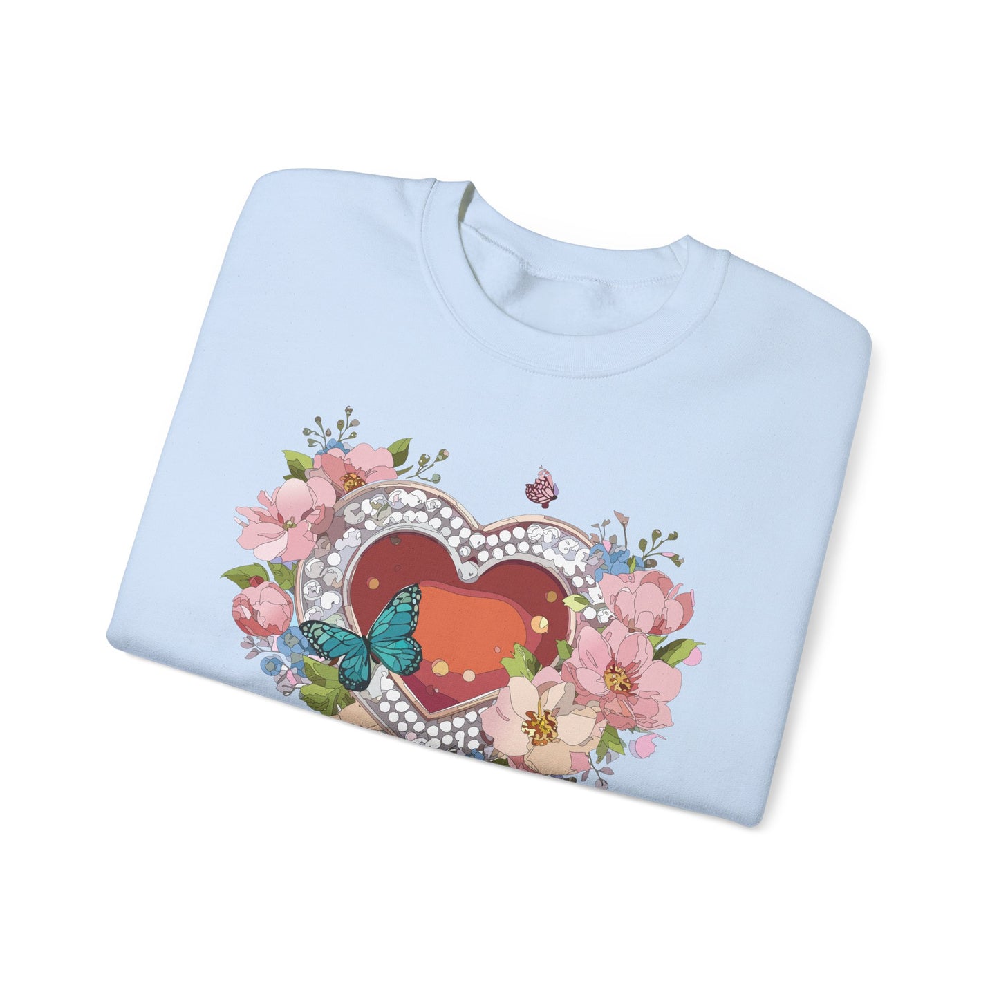 Floral Heart Sweatshirt, Floral Love Sweatshirt, Valentine's Day Sweatshirt, Heart Floral Sweatshirt