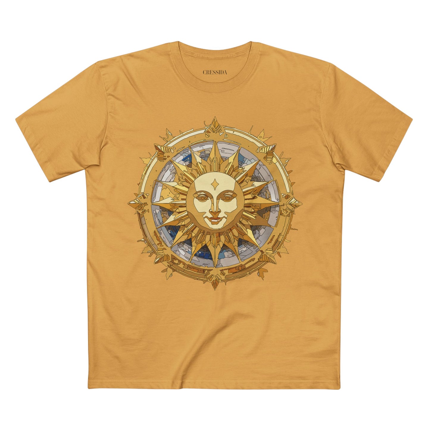 Sun Shirt, Shirt with Sun, Tee Shirt with Gold Sun