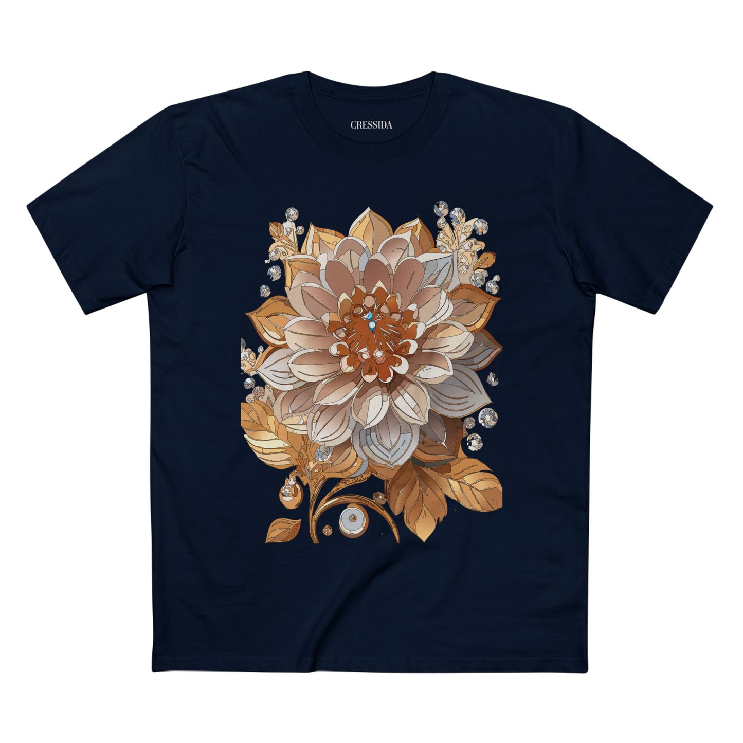 Floral Shirt, Shirt with Flower, Tee Shirt with Antique Flower