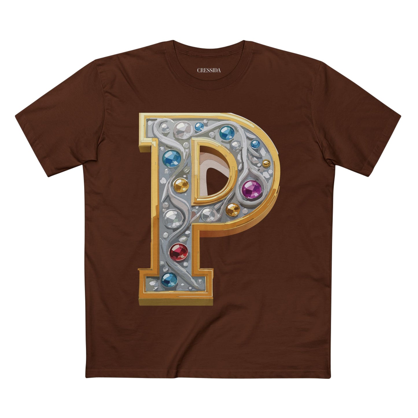 Letter Shirt, Shirt with Letters, Tee Shirt with Gold Letters