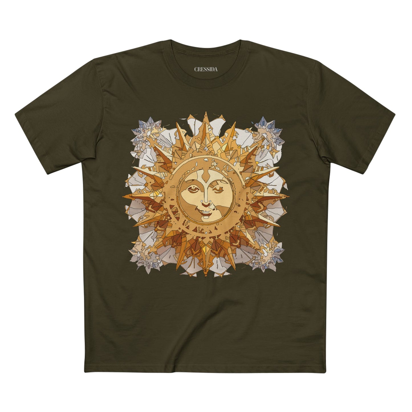 Sun Shirt, Shirt with Sun, Tee Shirt with Gold Sun