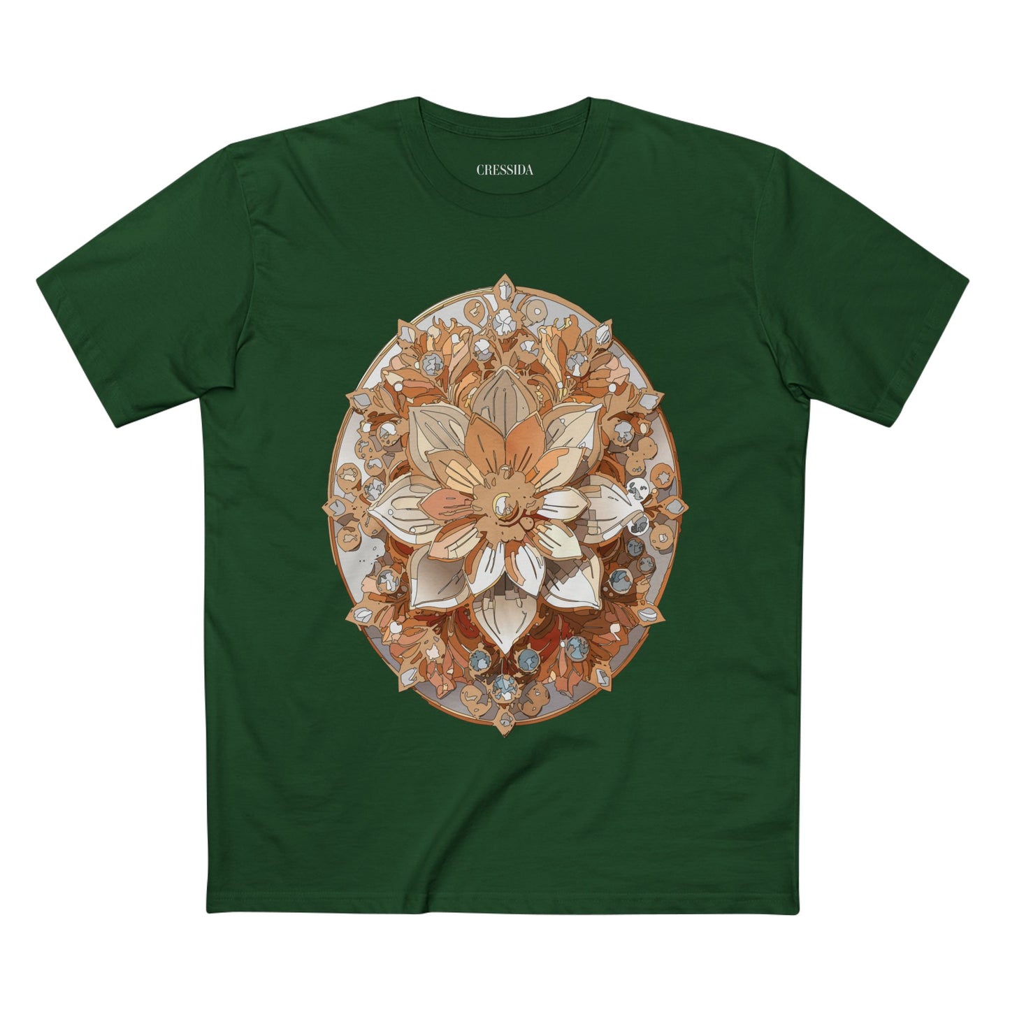 Floral Shirt, Shirt with Flower, Tee Shirt with Antique Flower