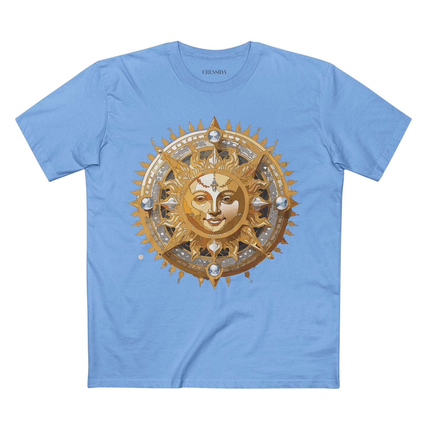 Sun Shirt, Shirt with Sun, Tee Shirt with Gold Sun