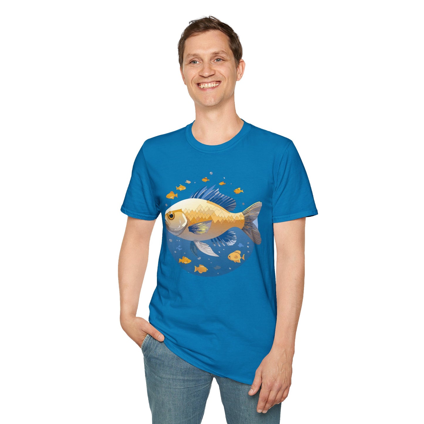 Fish Art Design Shirt, T Shirt with Fish, Graphic Shirt, Tee Shirt with Graphic Design, Shirt with Fish Graphic Art